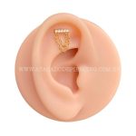 Labret Aço Rosca Interna Barra Zircônias - Imagem 3