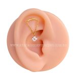 Labret Rosca Interna Titânio Corrente Zircônia - Imagem 2