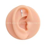 Labret Aço Rosca Interna Zircônia Baguete Pingente Spike - Imagem 4