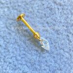 Labret Rosca Interna Titânio Pingente Zircônia - Imagem 4