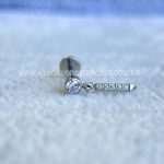 Labret Rosca Interna Titânio Pingente Zircônias - Imagem 4
