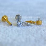 Labret Rosca Interna Titânio Zircônia Pingente Spike - Imagem 4