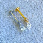 Labret Rosca Interna Titânio Pingente Zircônia - Imagem 7