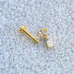 Labret Rosca Interna Titânio Pingente Zircônia - Imagem 2