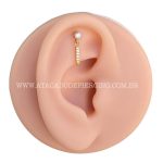Labret Rosca Interna Titânio Pingente Zircônias - Imagem 3