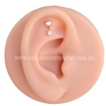 Labret Rosca Interna Titânio Pingente Zircônia - Imagem 3