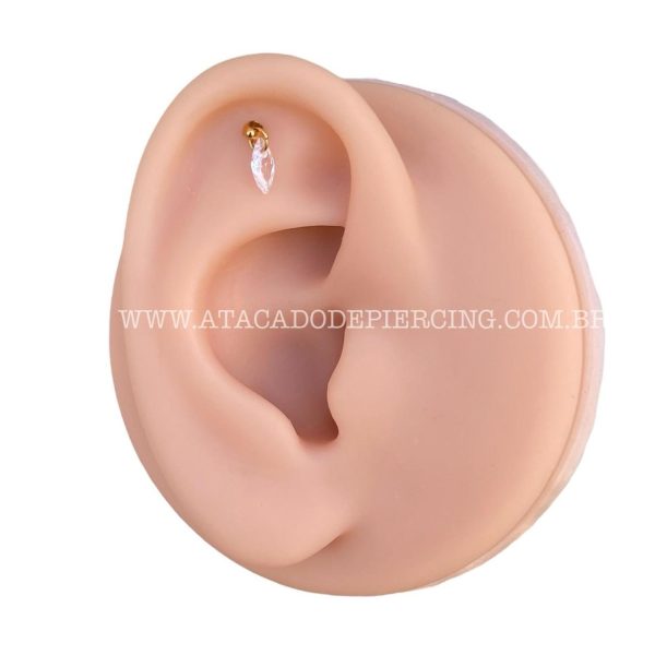 Labret Rosca Interna Titânio Pingente Zircônia - Imagem 5