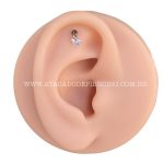Labret Rosca Interna Titânio Pingente Zircônia Estrela - Imagem 4