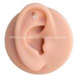 Labret Rosca Interna Titânio Pingente Zircônia Estrela - Imagem 6