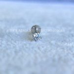 Labret Push Pin Titânio Ponto de Luz Zircônia - Imagem 3