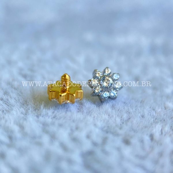 Topo Microdermal Titânio Flor Zircônias - Imagem 2
