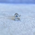 Labret Rosca Interna Titânio Flor Zircônias - Imagem 4