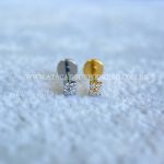 Labret Rosca Interna Titânio Flor Trevo Zircônias