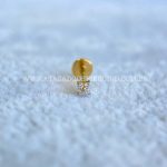 Labret Rosca Interna Titânio Flor Trevo Zircônias - Imagem 2