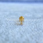 Labret Push Pin Titânio Borboleta Zircônias - Imagem 4