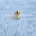 Labret Rosca Interna Titânio Flor Zircônias - Imagem 2