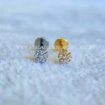 Labret Rosca Interna Titânio Flor Zircônias