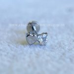 Labret Rosca Interna Titânio Coração Zircônia - Imagem 4