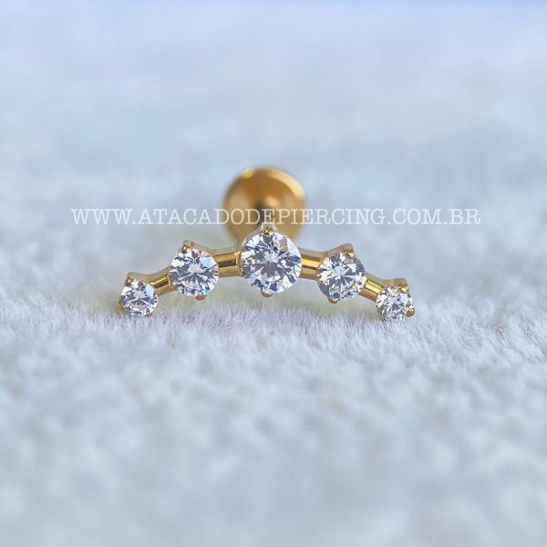Labret Rosca Interna Titânio Cluster Zircônias - Imagem 2