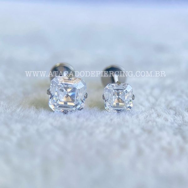 Labret Rosca Interna Titânio Zircônia Quadrada - Imagem 4