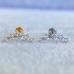 Labret Rosca Interna Titânio Cluster Zircônias