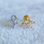 Labret Aço Rosca Interna Ramo Zircônias