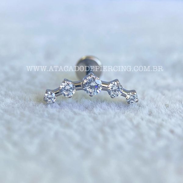 Labret Rosca Interna Titânio Cluster Zircônias - Imagem 5