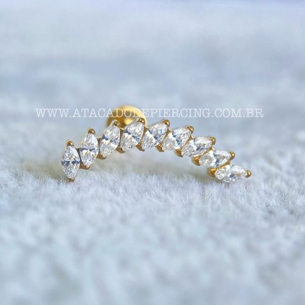 Labret Rosca Interna Titânio Cluster Zircônias - Imagem 5