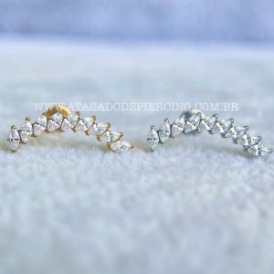 Labret Rosca Interna Titânio Cluster Zircônias