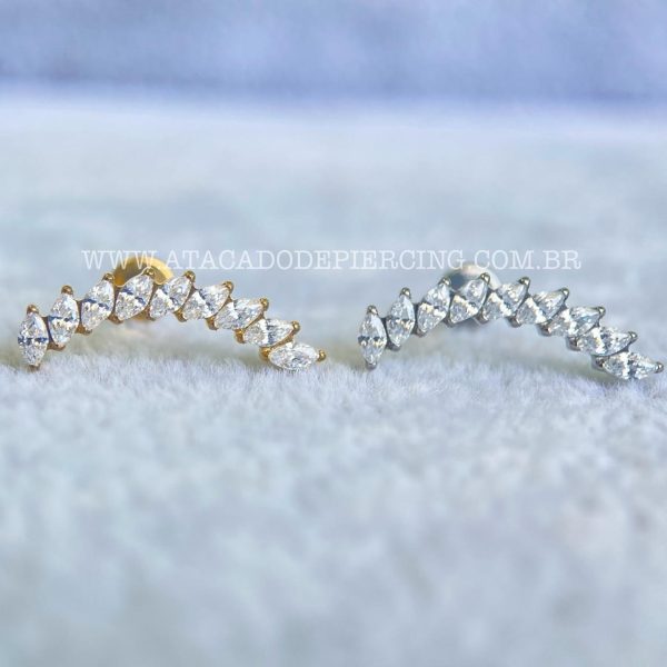 Labret Rosca Interna Titânio Cluster Zircônias - Imagem 1