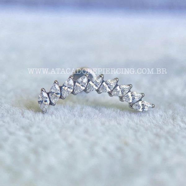 Labret Rosca Interna Titânio Cluster Zircônias - Imagem 6