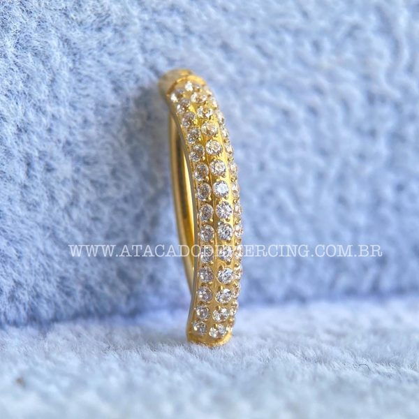 Argola Titânio Zircônias Para Umbigo - Imagem 2