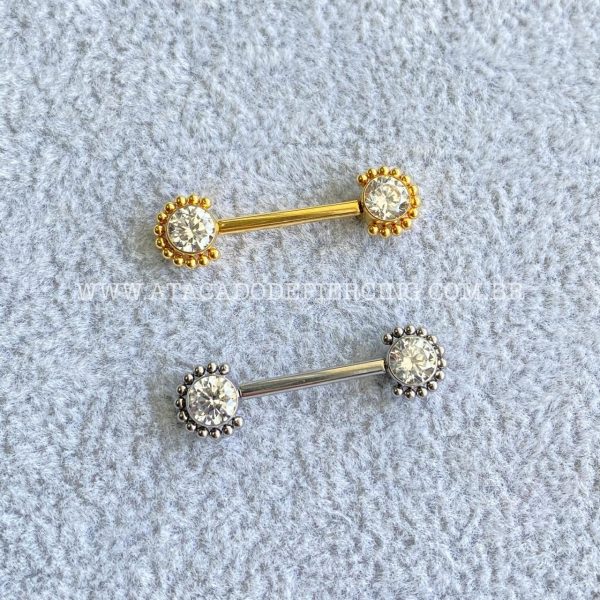 Barbell Titânio Push-Pin Flor - Imagem 1