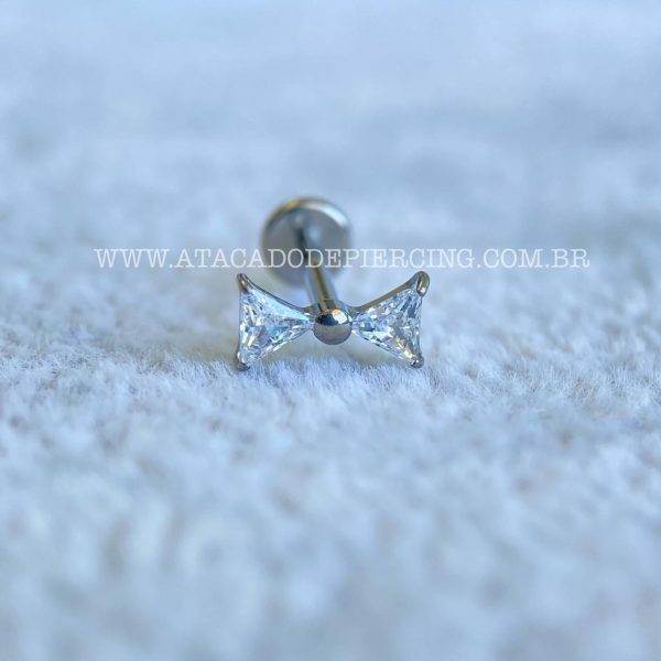 Labret Rosca Interna Titânio Gravatinha Zircônias - Imagem 3
