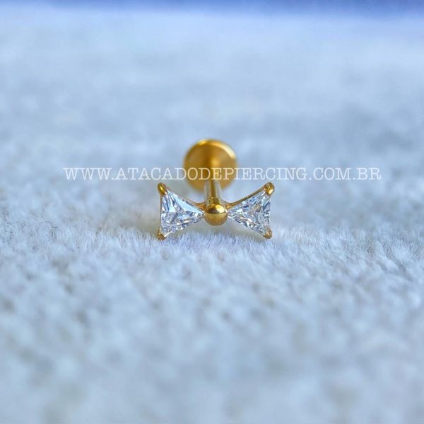 Labret Rosca Interna Titânio Gravatinha Zircônias - Imagem 4