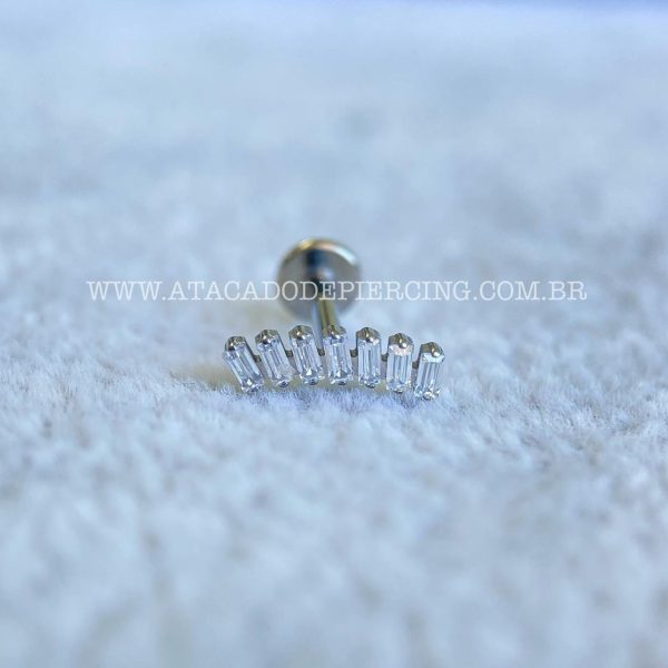 Labret Rosca Interna Titânio Cluster Zircônias - Imagem 4
