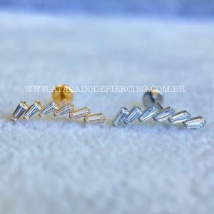 Labret Rosca Interna Titânio Cluster Zircônias