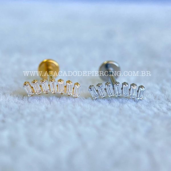 Labret Rosca Interna Titânio Cluster Zircônias - Imagem 1