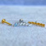 Labret Rosca Interna Titânio Cluster Zircônias - Imagem 3
