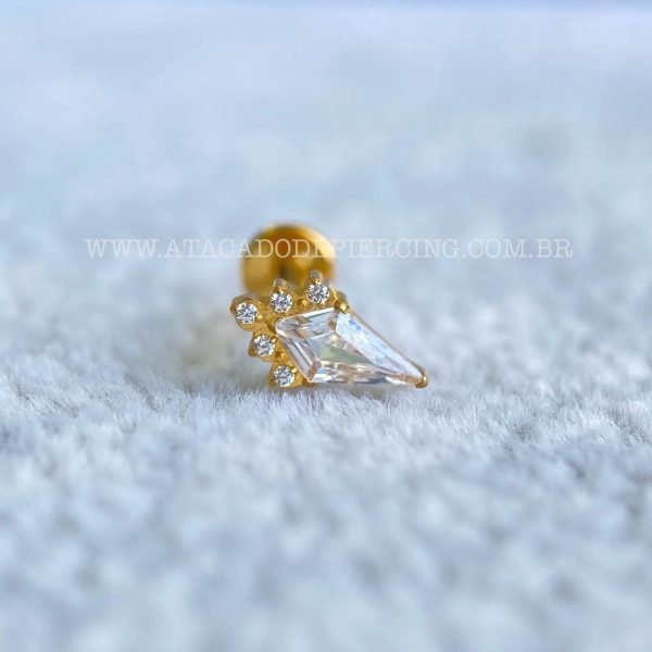 Labret Rosca Interna Titânio Sorvete Zircônias - Imagem 2