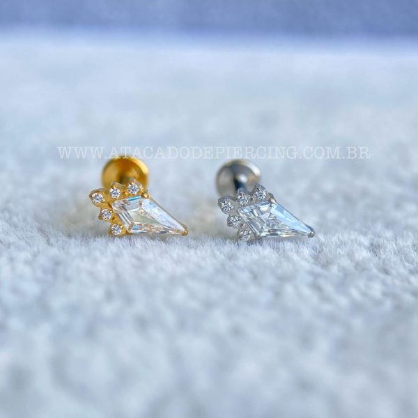 Labret Rosca Interna Titânio Sorvete Zircônias - Imagem 1