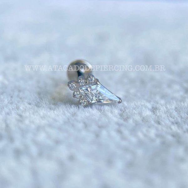 Labret Rosca Interna Titânio Sorvete Zircônias - Imagem 4