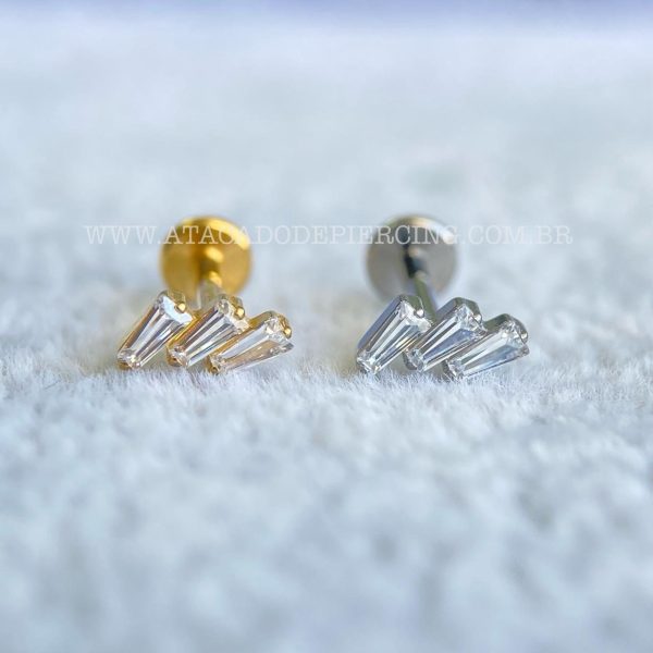 Labret Rosca Interna Titânio Cluster Zircônias - Imagem 1