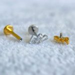 Labret Rosca Interna Titânio Cluster Zircônias - Imagem 3
