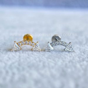 Labret Rosca Interna Titânio Cluster Zircônias