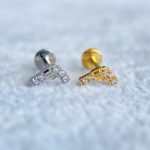 Labret Rosca Interna Titânio Arma Zircônias