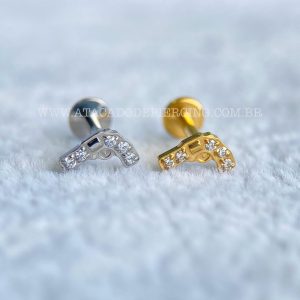 Labret Rosca Interna Titânio Arma Zircônias