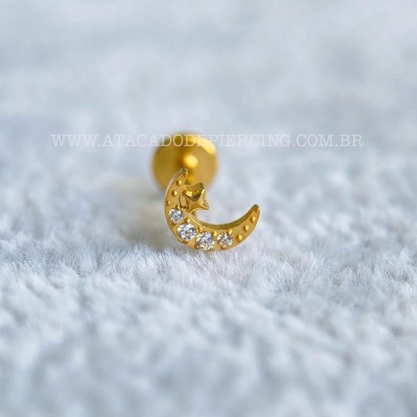 Labret Rosca Interna Titânio Lua Zircônias - Imagem 2