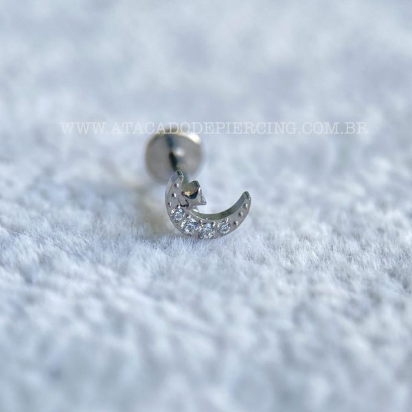 Labret Rosca Interna Titânio Lua Zircônias - Imagem 4
