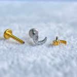 Labret Rosca Interna Titânio Lua Zircônias - Imagem 3
